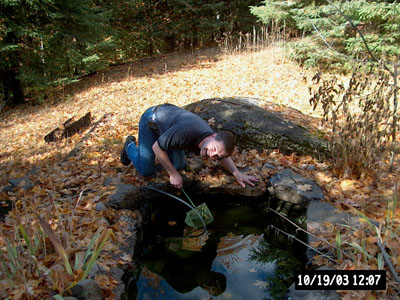 Uncle Alan Readies himself to fish...........